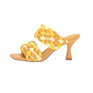 Marc Fisher Toree Yellow Braided Sandals size 6